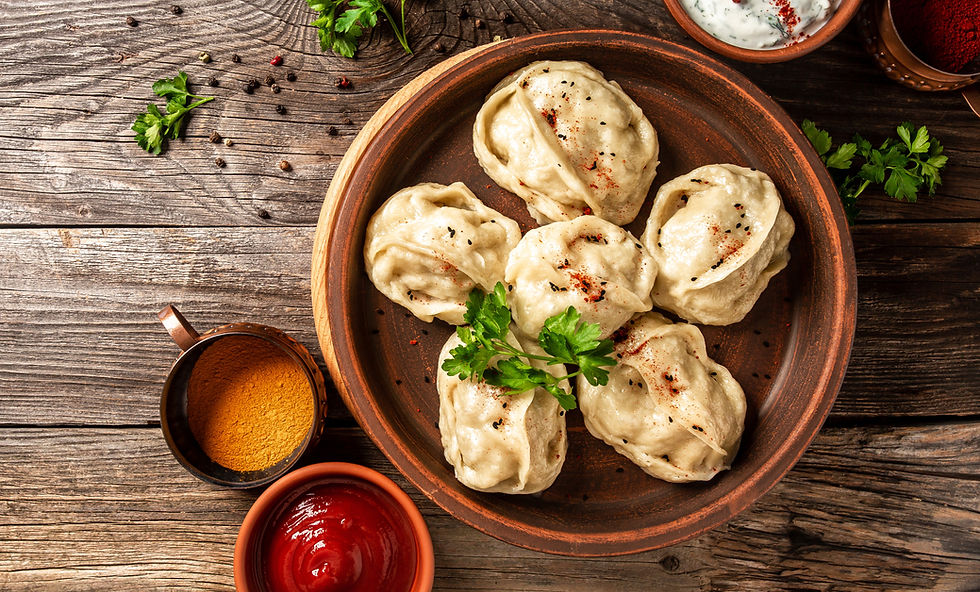 Manty mit Hackfleisch Füllung