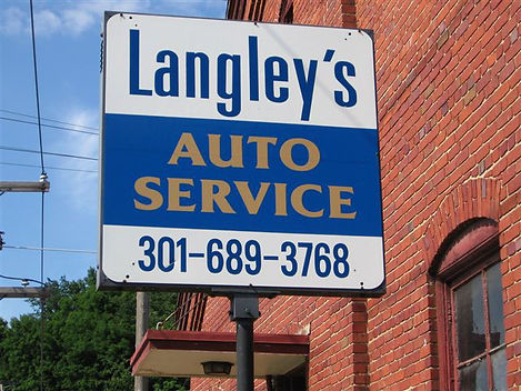 Langleys-auto-service-frostburg-md-sign.