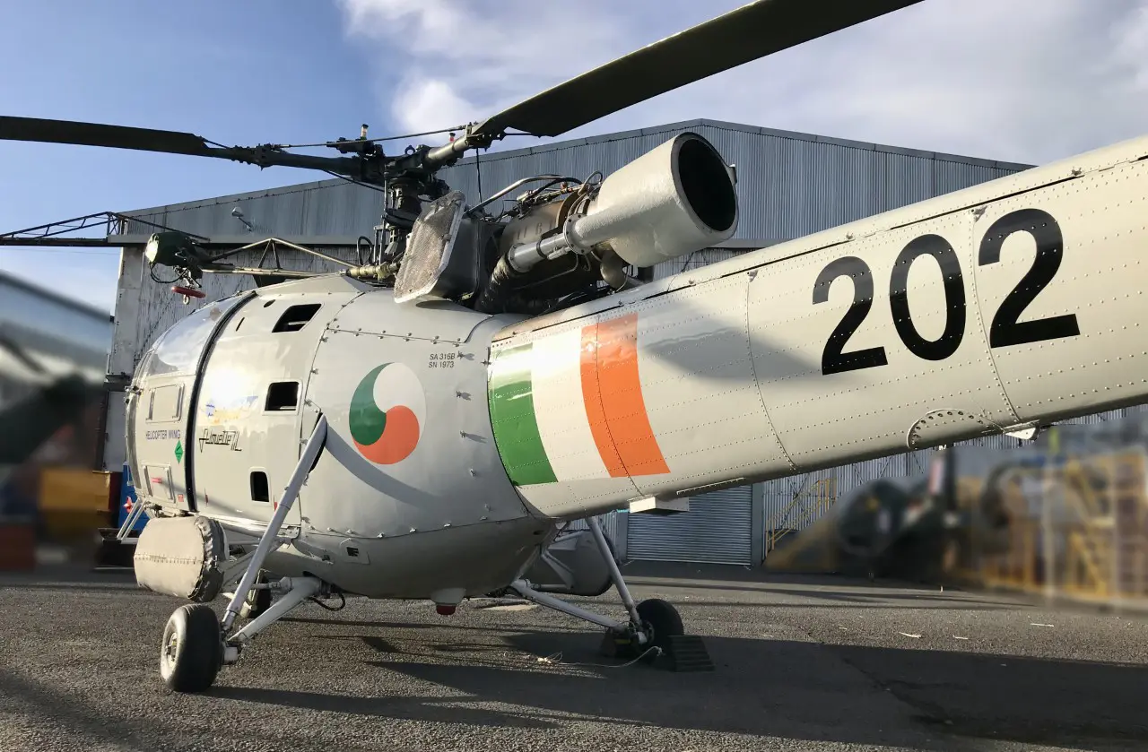 Alouette III Helicopter 202 outside the Ulster Aviation Society hangars in N. Ireland. Image by Mark J. Cairns ©