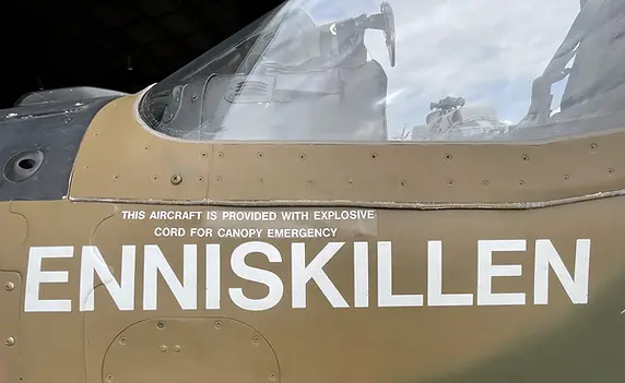 'Enniskillen' livery on Short Tucano T.1 at the Ulster Aviation Society