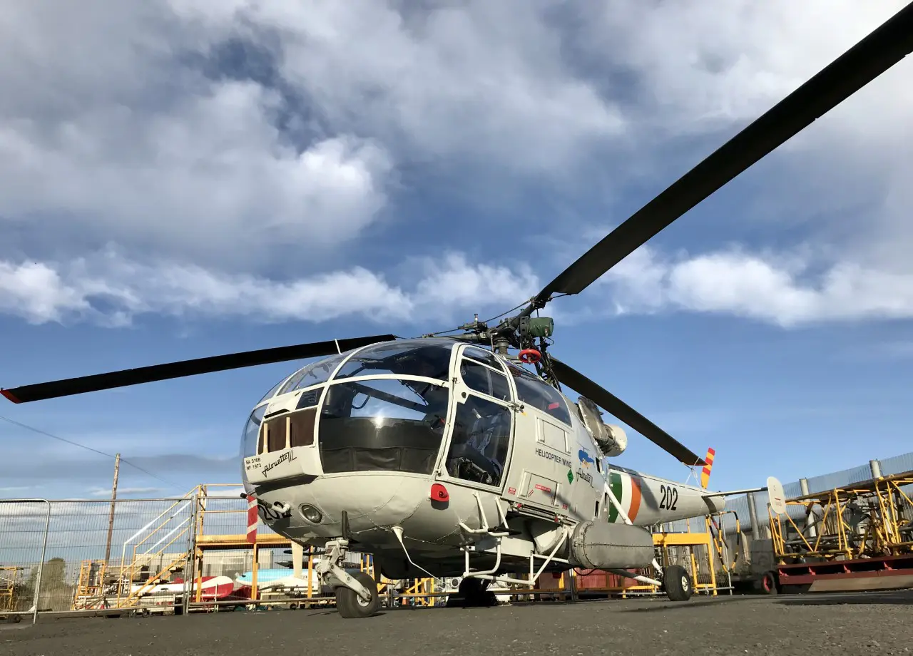 Alouette III Helicopter 202 outside the Ulster Aviation Society hangars in N. Ireland. Image by Mark J. Cairns ©