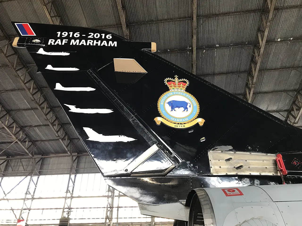 The special Centenary "Good-bye" Tail on Tornado GR.4 ZG771, originally from RAF Marham