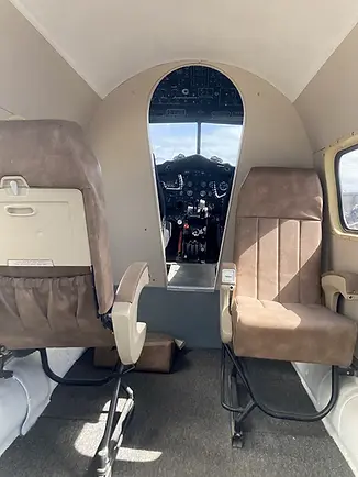 Inside the restored Devon C2 Cockpit at the Ulster Aviation Society