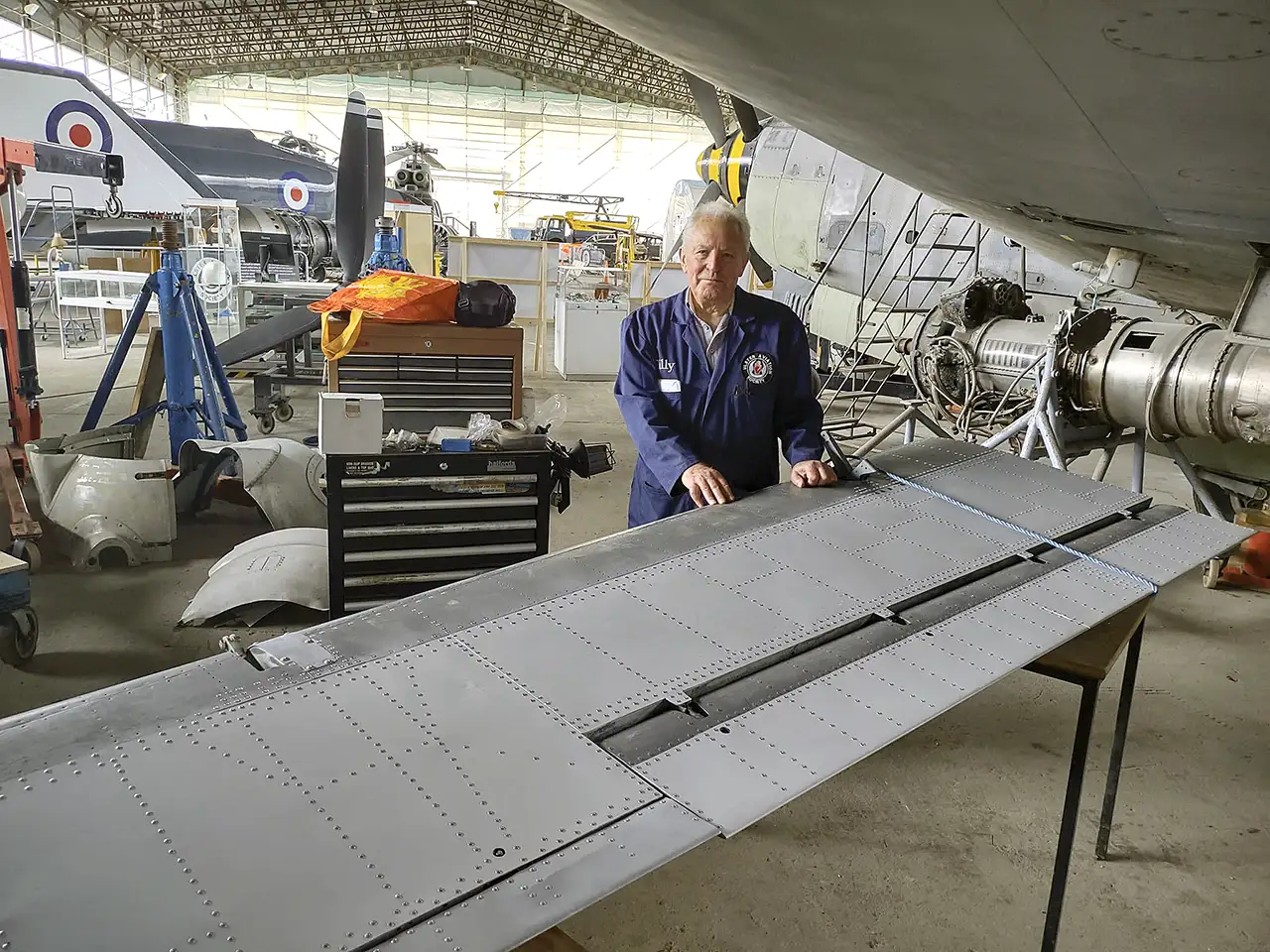UAS' Volunteer, Billy McCall has been designing and manufacturing the Fairey Gannet’s missing elevator tips from scratch!Â