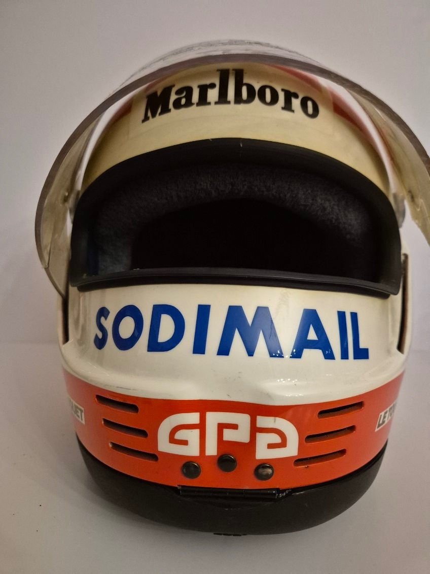 Miniature : Helmet race used : Michel Trollé - formule 3 - 1986 - GPA