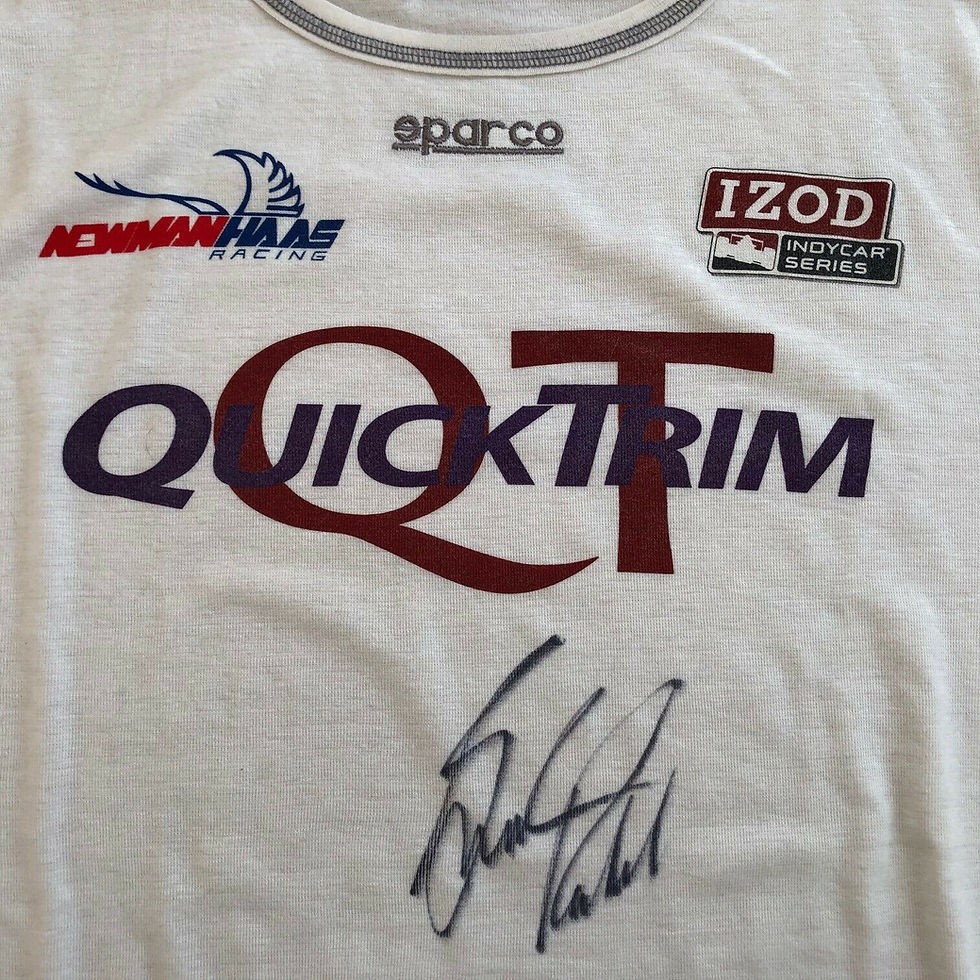 Miniature : Nomex Race used - Graham Rahal 2010 newman Haas - Signed