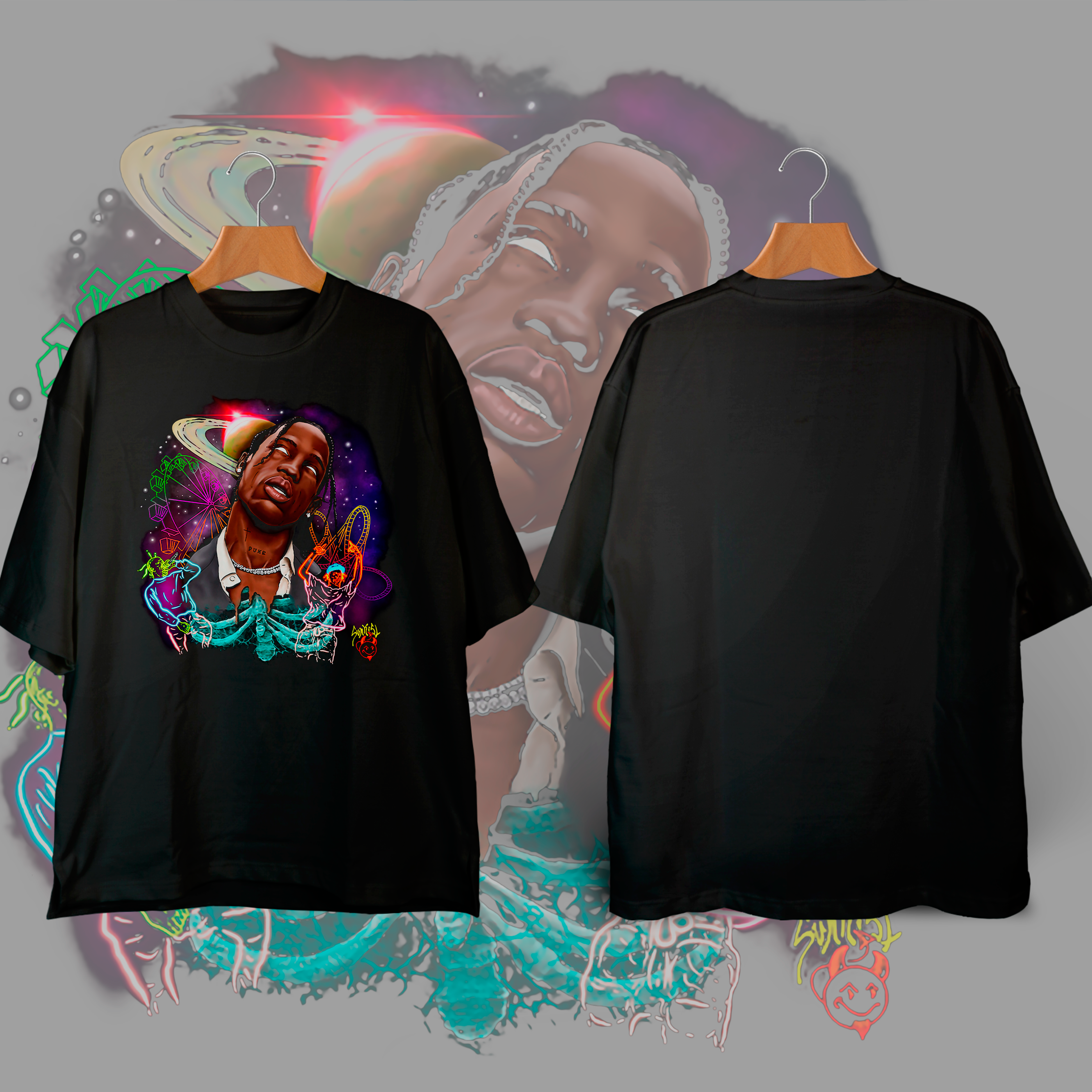 CARTOON - TRAVIS SCOTT -  Oversized