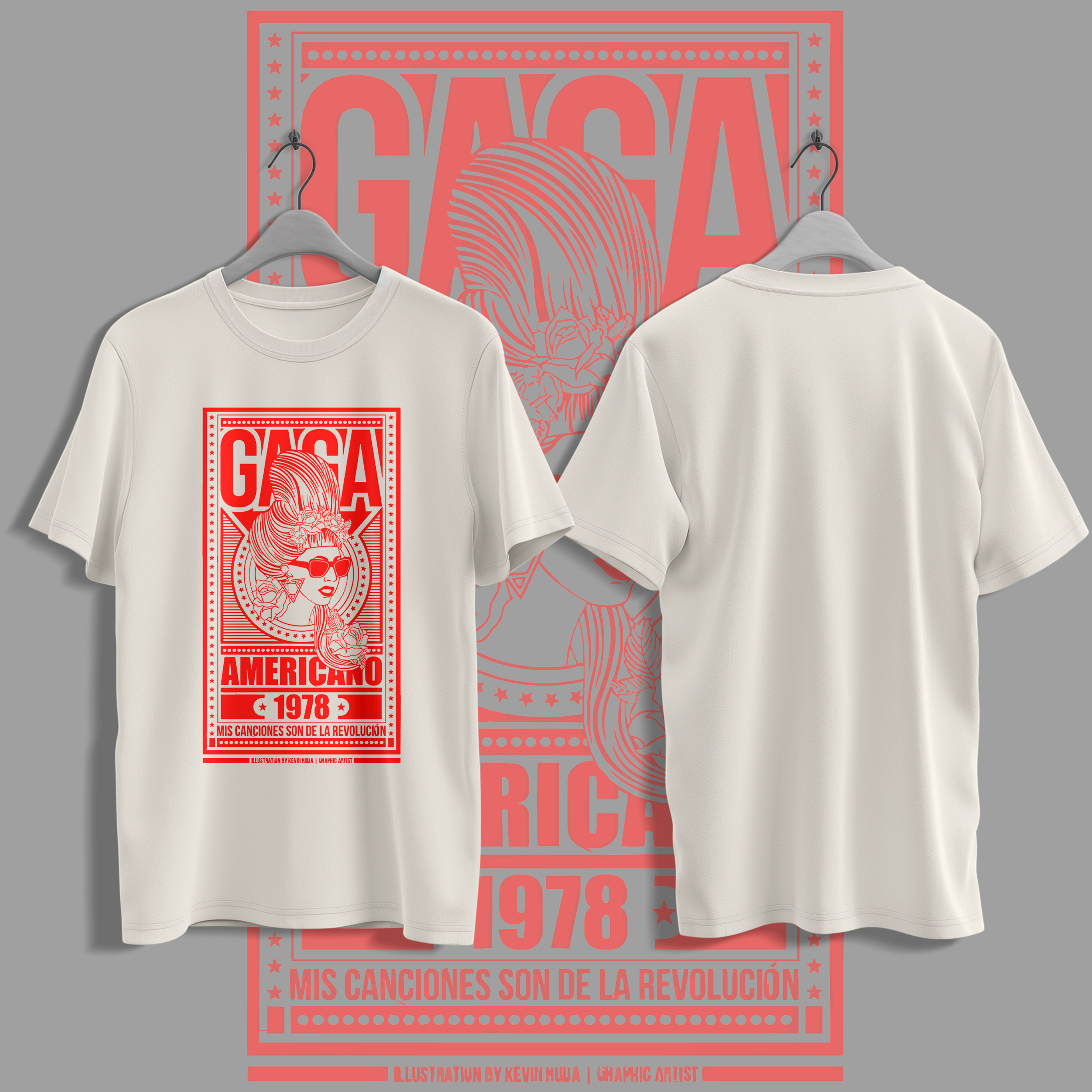 AMERICANO 1978  - LADY GAGA  - T-shirt