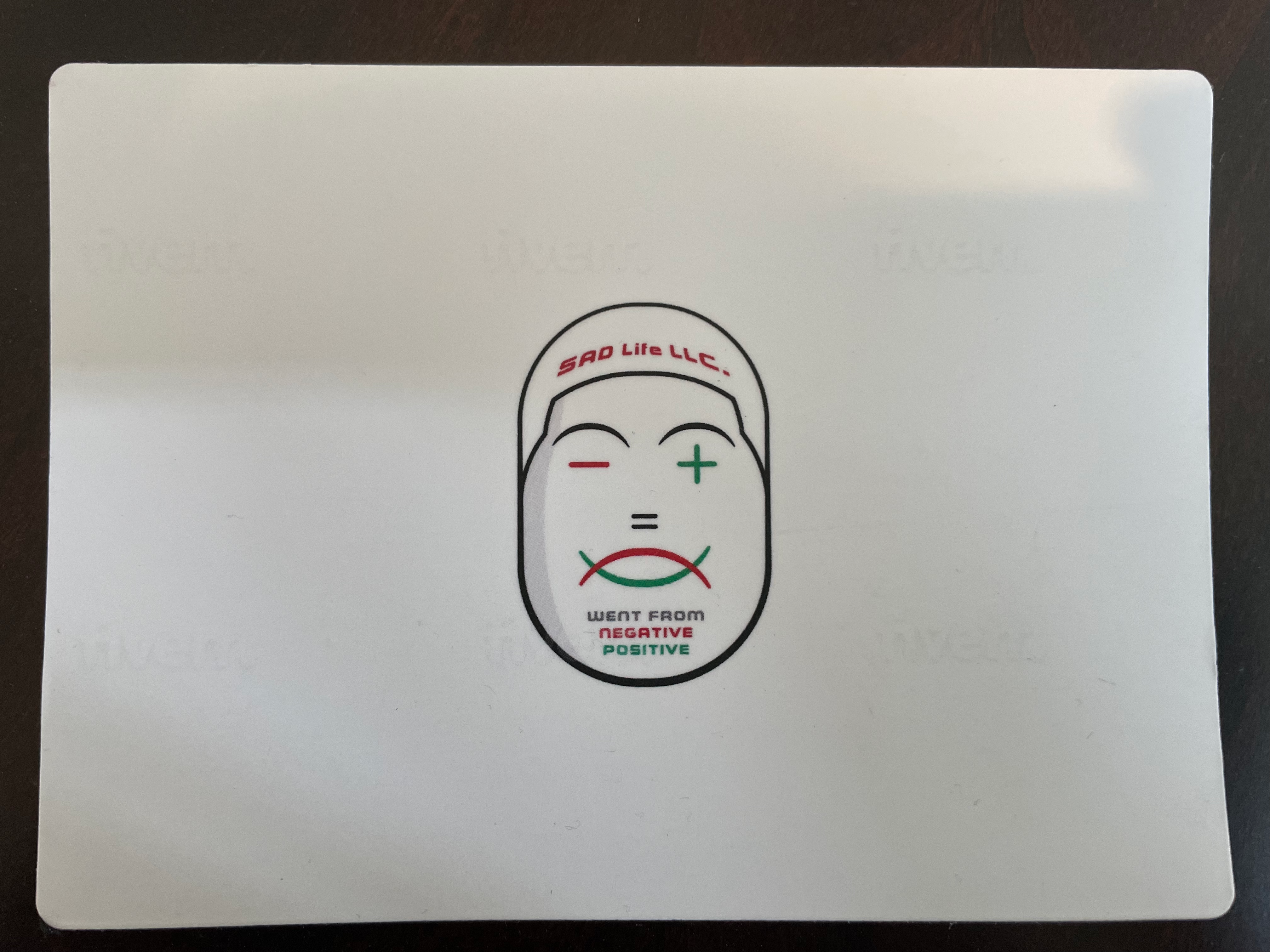 SAD LIFE LLC "Negative to Positive"Magnet