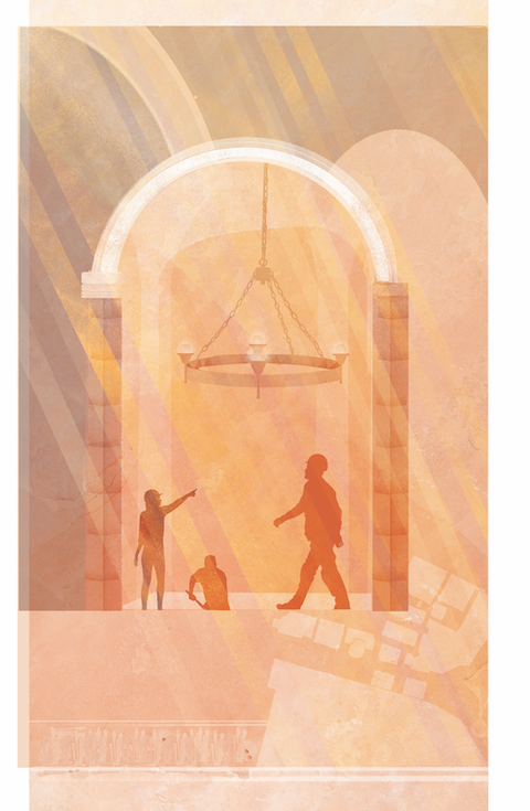 Onroerend Erfgoed art editorial illustration art house architecture building archaeology