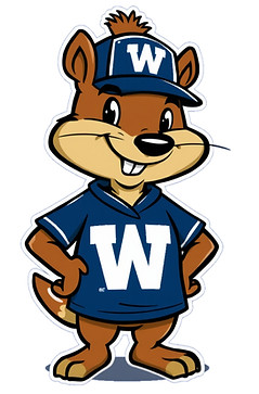 Woodchuck Cartoon Character for a school
