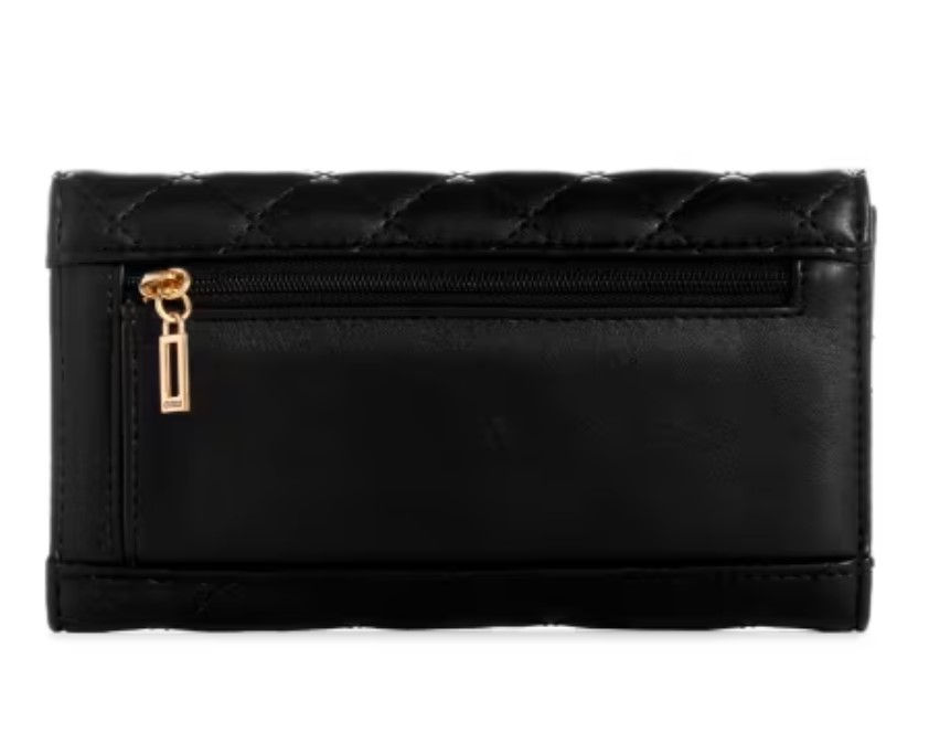 Miniatura: Billetera Guess Hollow Slim Clutch Acolchado Negro