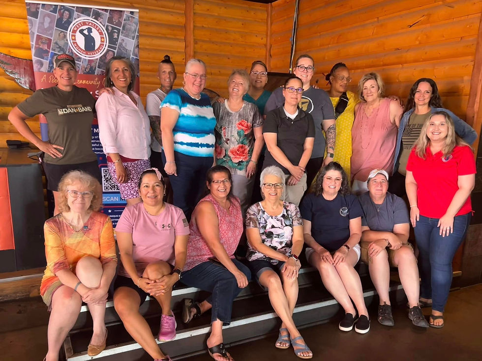 Group of West Valley Women Veterans members gathering at a community event in the Greater Phoenix area.