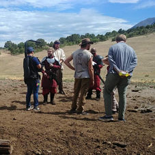 On set of Seventh Wolf: Brandon Robertson, Isaac Frame, Suraj Bista, Phoenix Zito, Tyler Eagan, Zane Barber, Rion Evans, and Thomas Orr
