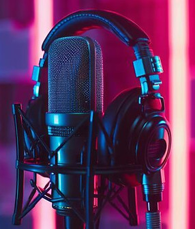 a-close-up-of-a-microphone-and-headphones-for-podcasting-or-asmr-sounds-on-black-stand-in-