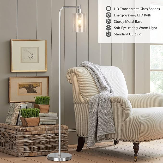 QiMH Industrial Floor Lamp for Living Room $45.99