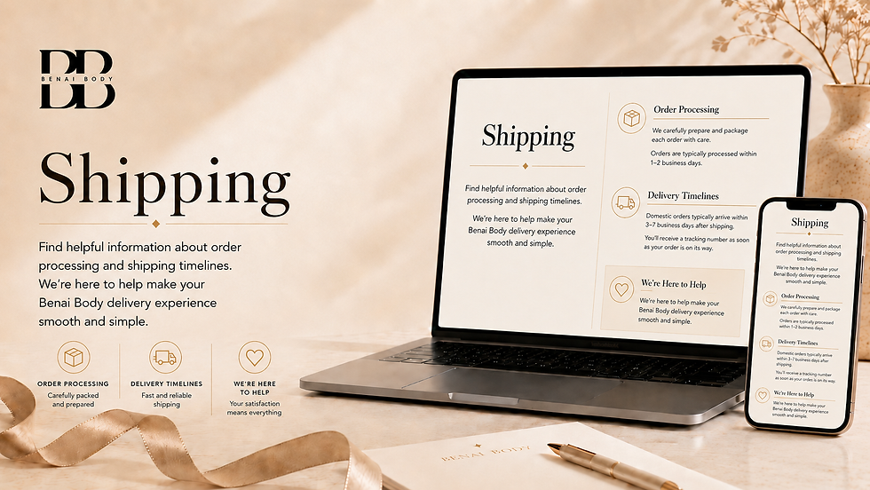 Shipping Policy Website Banner
