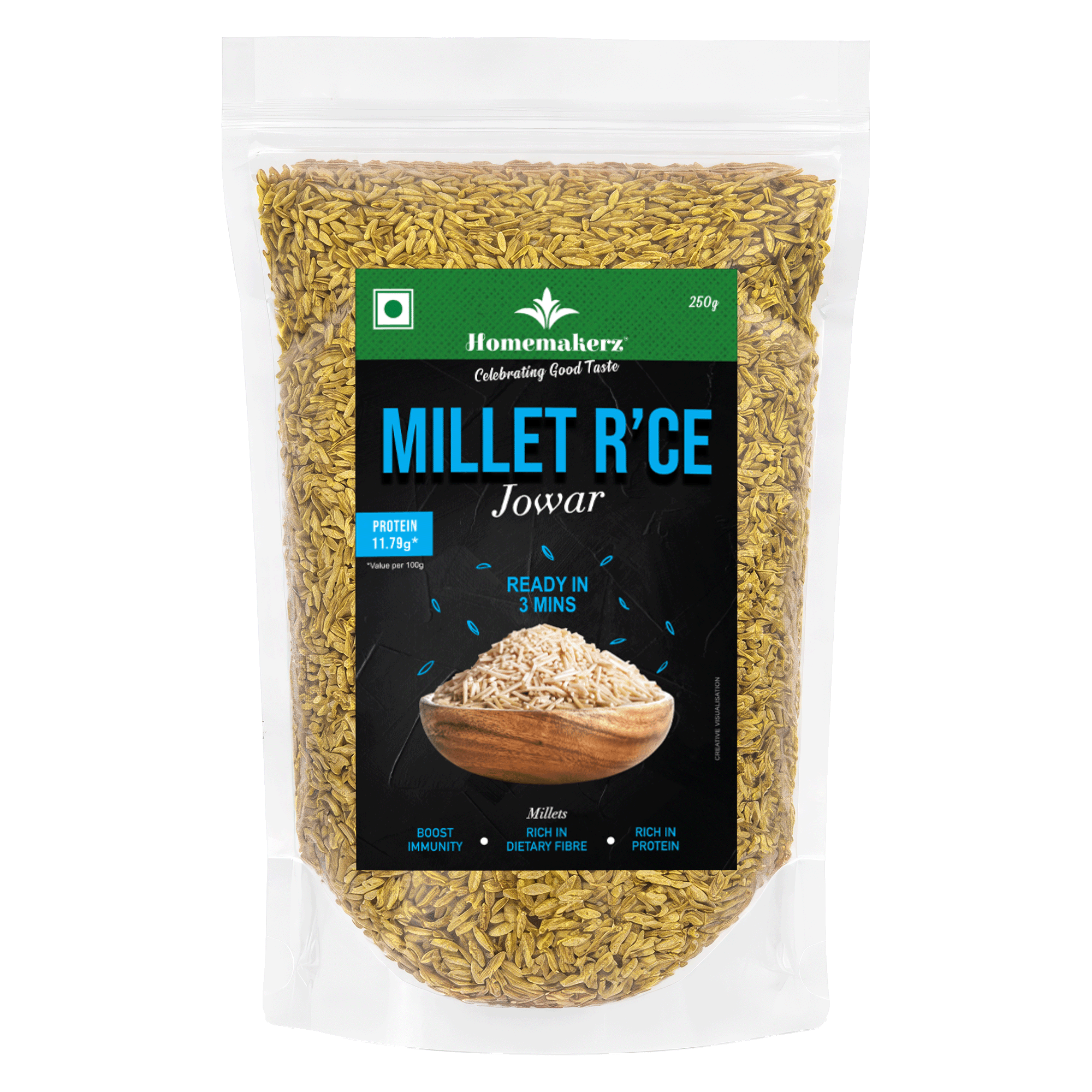 Jowar Millet Rice - Rich in Dietary Fibre - 250 gm