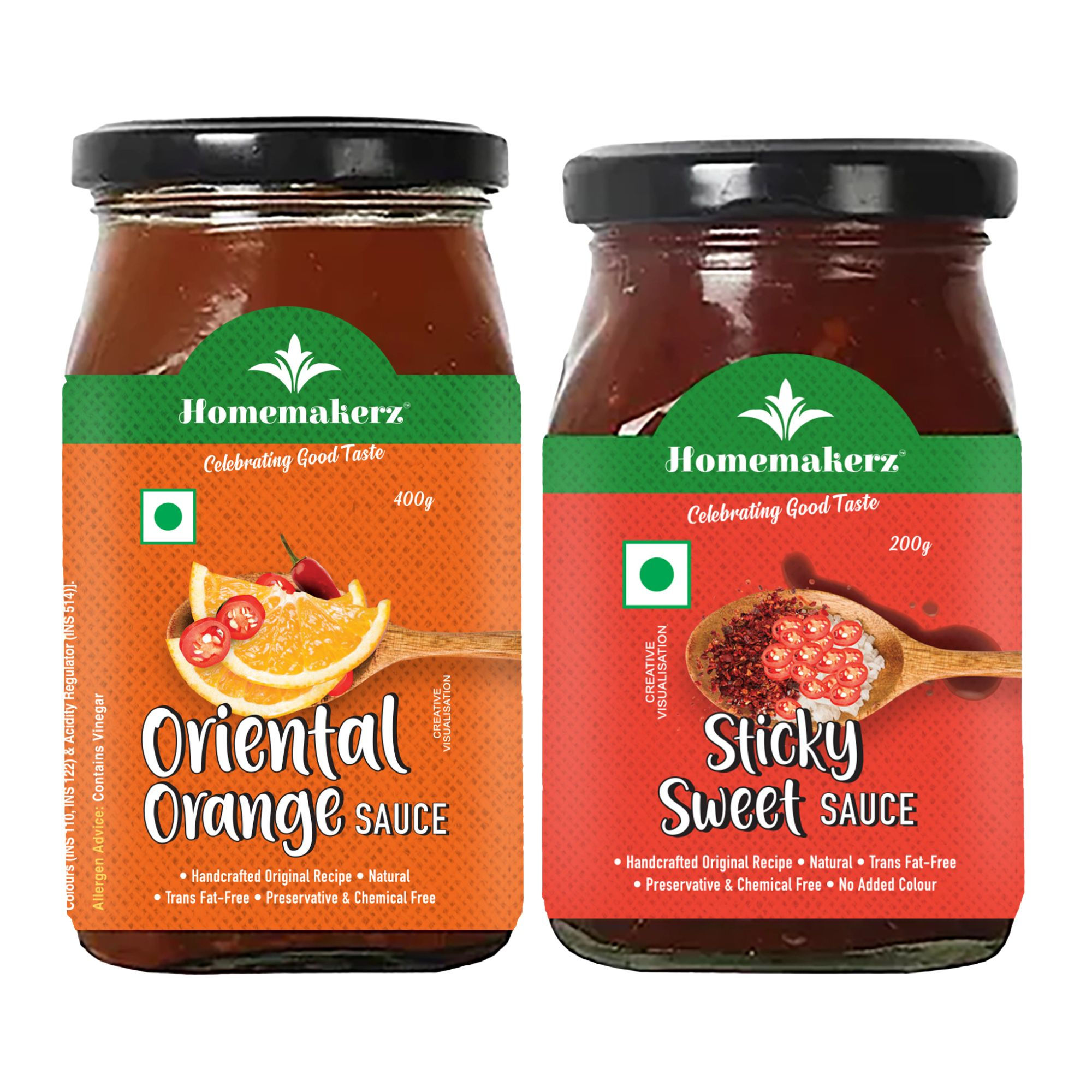 Chinese & Thai Sweet Chilli Sauce Combo of 2 - Oriental Orange + Sticky Sweet