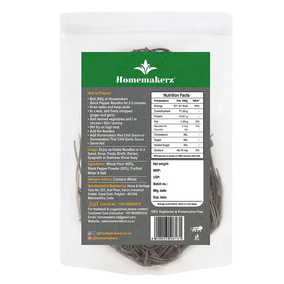 Thumbnail: Black Pepper Noodles  -  Flavoured Spice Noodles - 200 gm