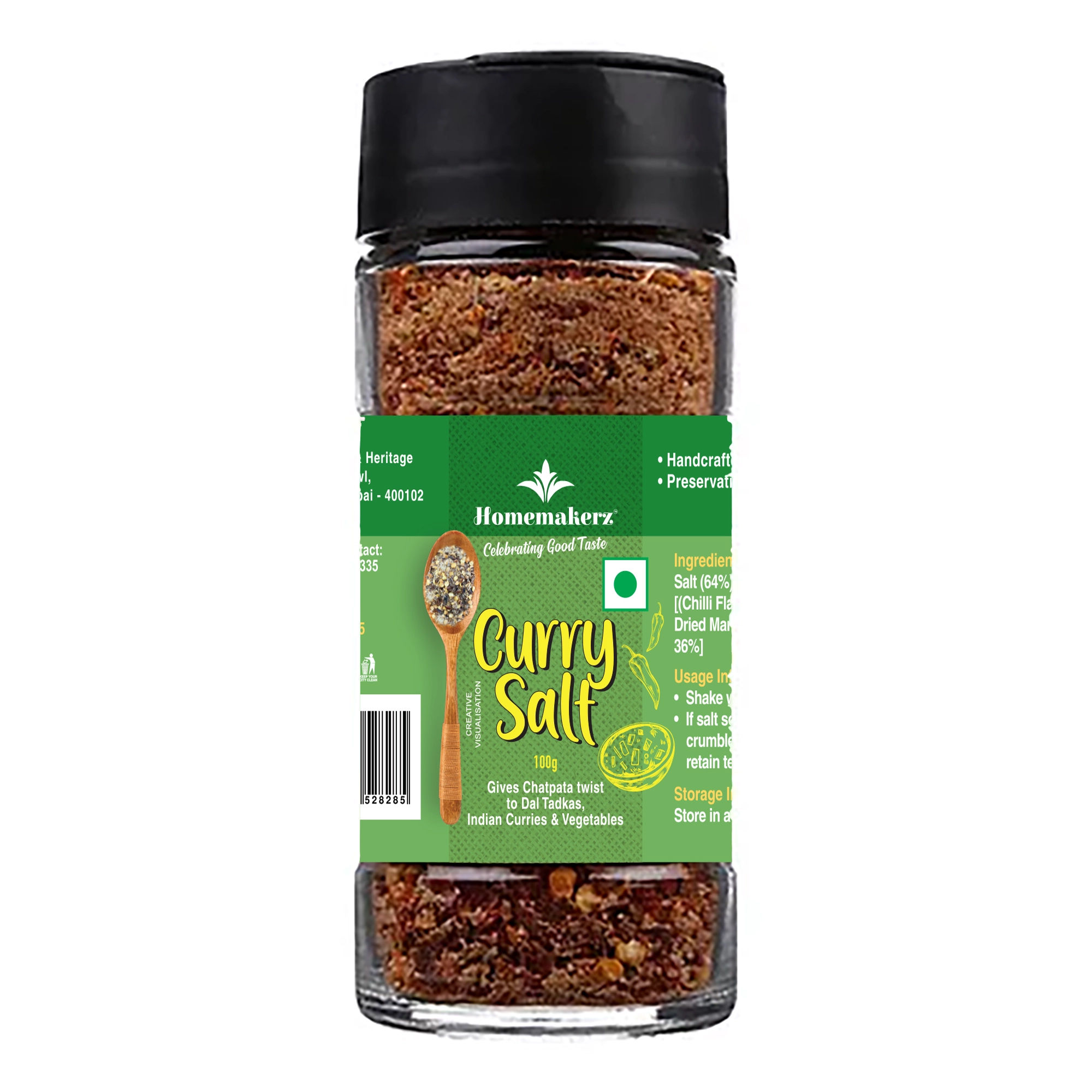 Curry Salt - Flavoured Sea Salt for Daily Indian Cooking -100 gm