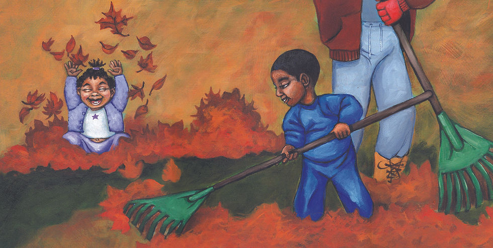 raking leaves