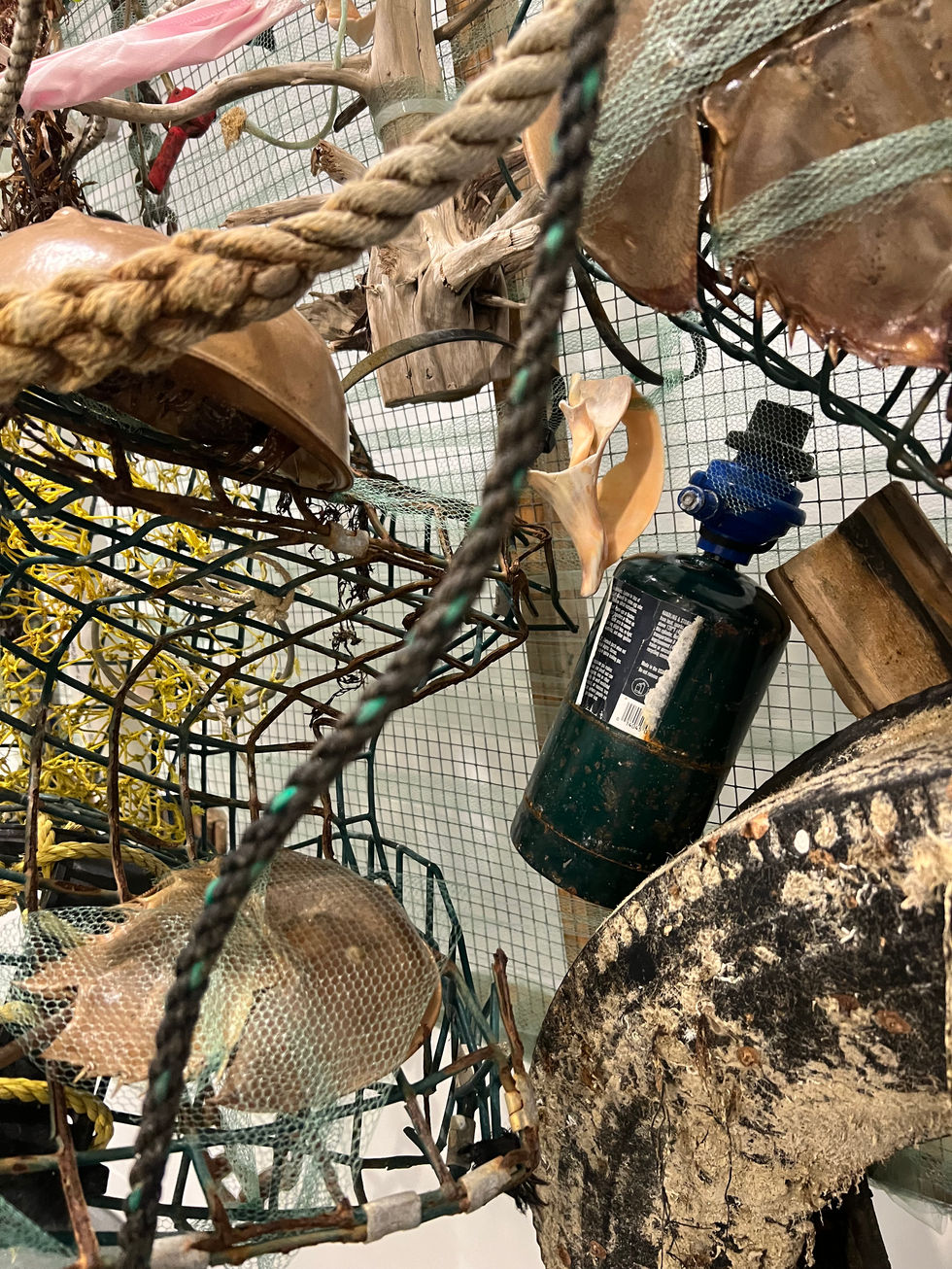 sculpture detail with propane canister