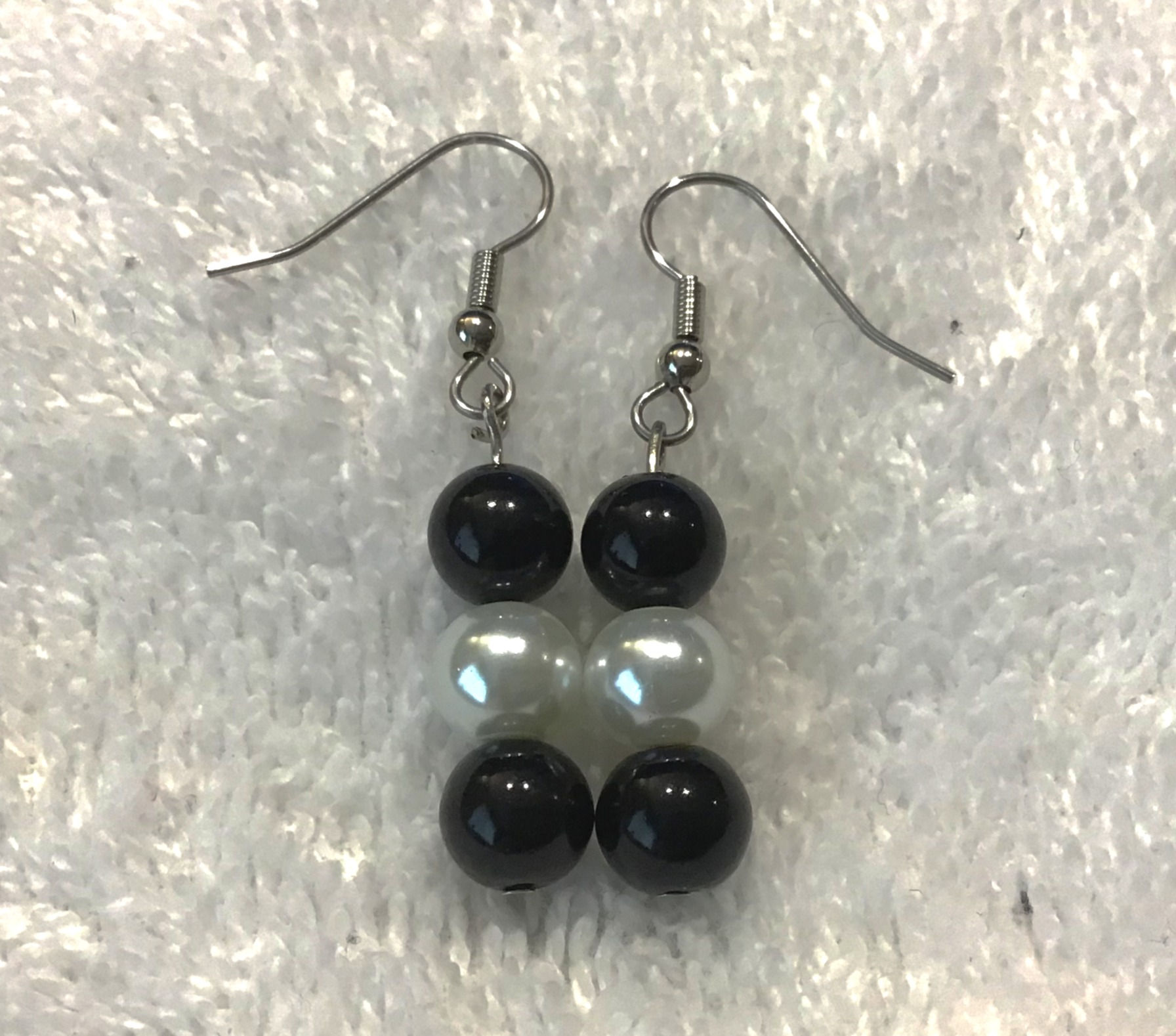 Beaded black and white