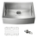 Thumbnail: 30" Handcrafted Farmhouse Apron Single Bowl Stainless Steel Kitchen Sink - C1-30