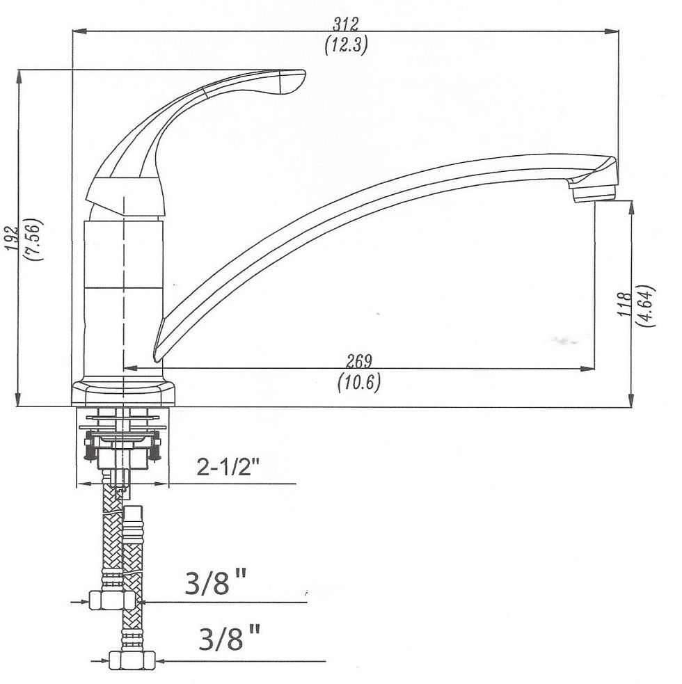 Thumbnail: 8” Single Handle Kitchen Faucet-KSK8131