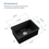 Thumbnail: Nova 27" Matte Black Fireclay Single Bowl Kitchen Drop-In/Undermount Sink - C2-2