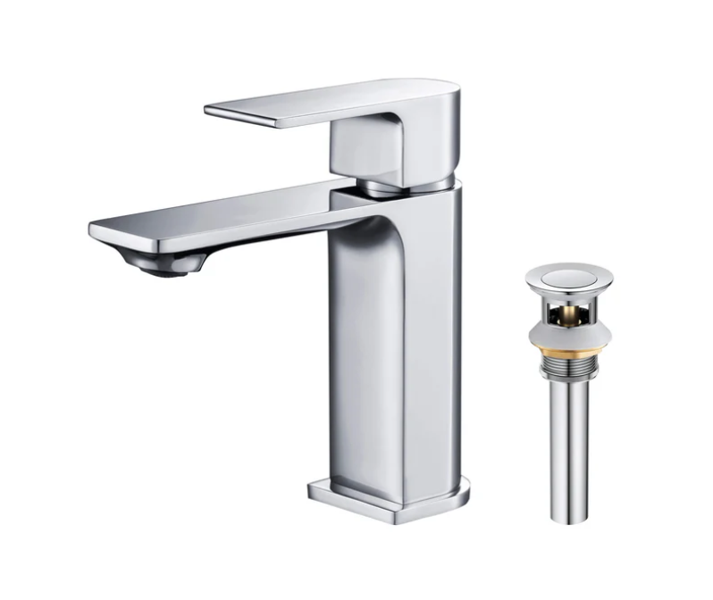 Aurora Single Handle Bathroom Vanity Sink Faucet with Pop Up Drain CBF-1001