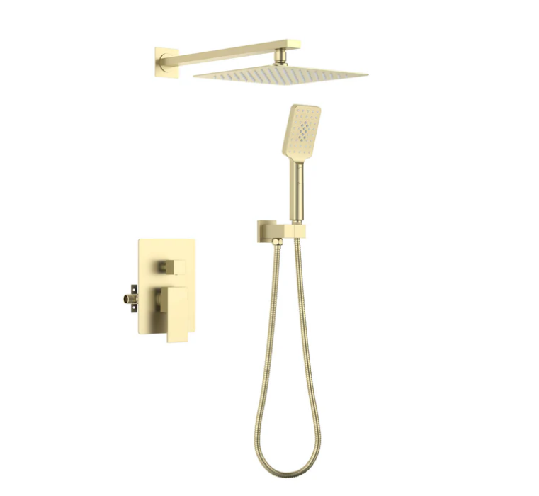 Thumbnail: Quadra Pressure Balanced 2-Function Wall Mount Shower System with Rough-In Valve