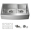 Thumbnail: 36" Handcrafted Farmhouse Apron Double Bowl Stainless Steel Kitchen Sink - C1-36