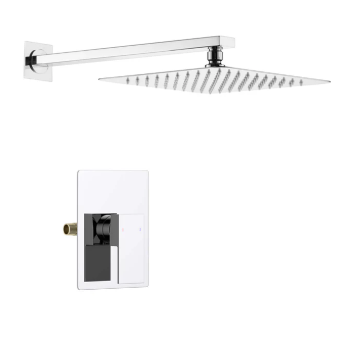Quadra Pressure Balanced Single Function Wall Mount Shower System with Rough-In