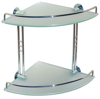 Double Corner Glass Shelf