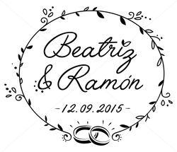 Diseño Sello en negro | Boda