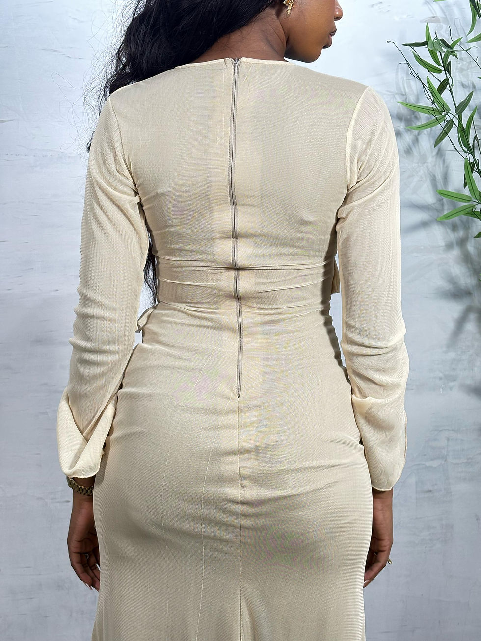 Thumbnail: MESHED LAYERED CUTOUT DRESS
