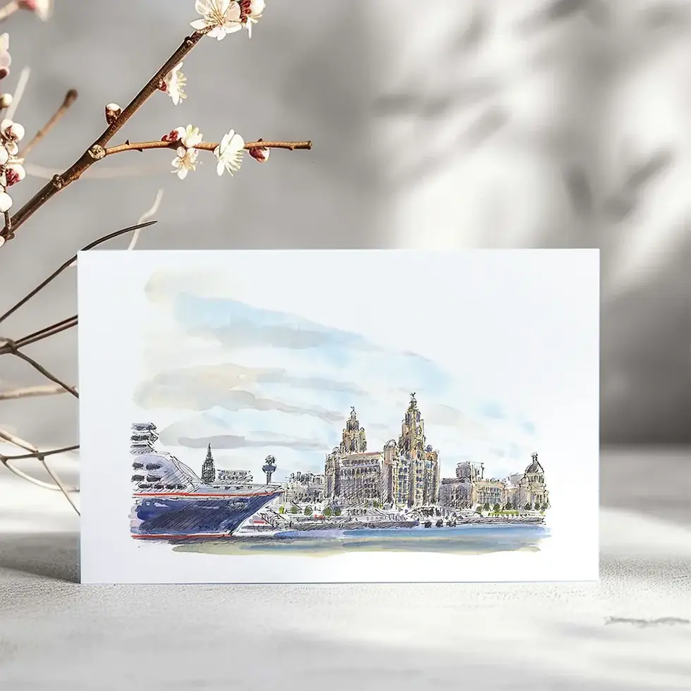 Cruise ship docked at Liverpool