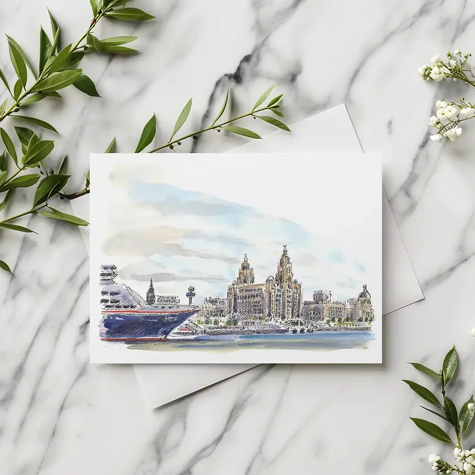 Cruise ship docked at Liverpool