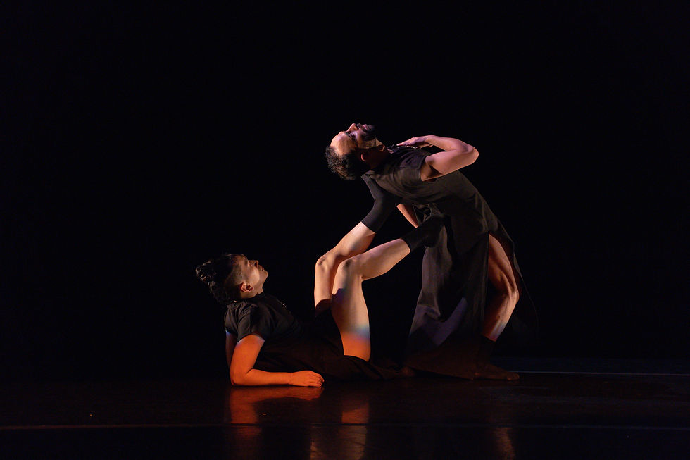 Jonathan Kim, left, and Keanu Brady in The Waves. Photo by Marie Hamel.