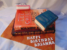 Red Velvet, Sponge & Chocolate Birthday Cake made for the avid book reader