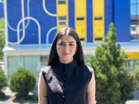 A scholarship recipient from Artsakh studying at a university in Armenia with support from the Aznavour Saghyan Scholarship Fund.