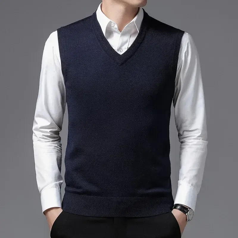 Thumbnail: Knitted Sleeveless Sweater Vest