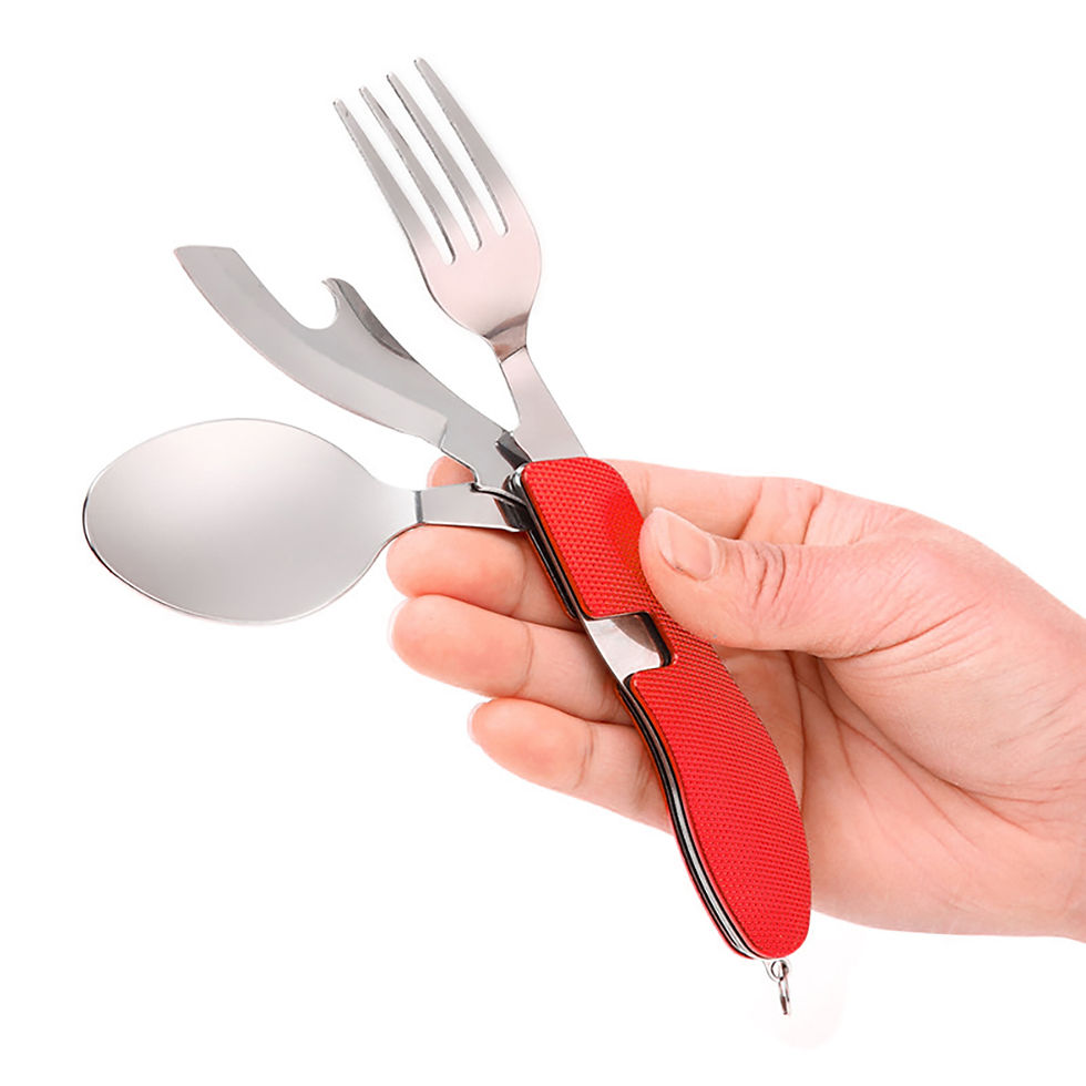 Thumbnail: Stainless Steel Foldable Cutlery red