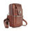 Thumbnail: Genuine Leather Shoulder Waist Bag brown model 2