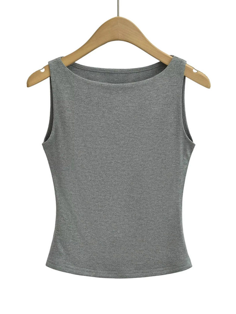 Thumbnail: Boat Neck Slinky Tank Top
