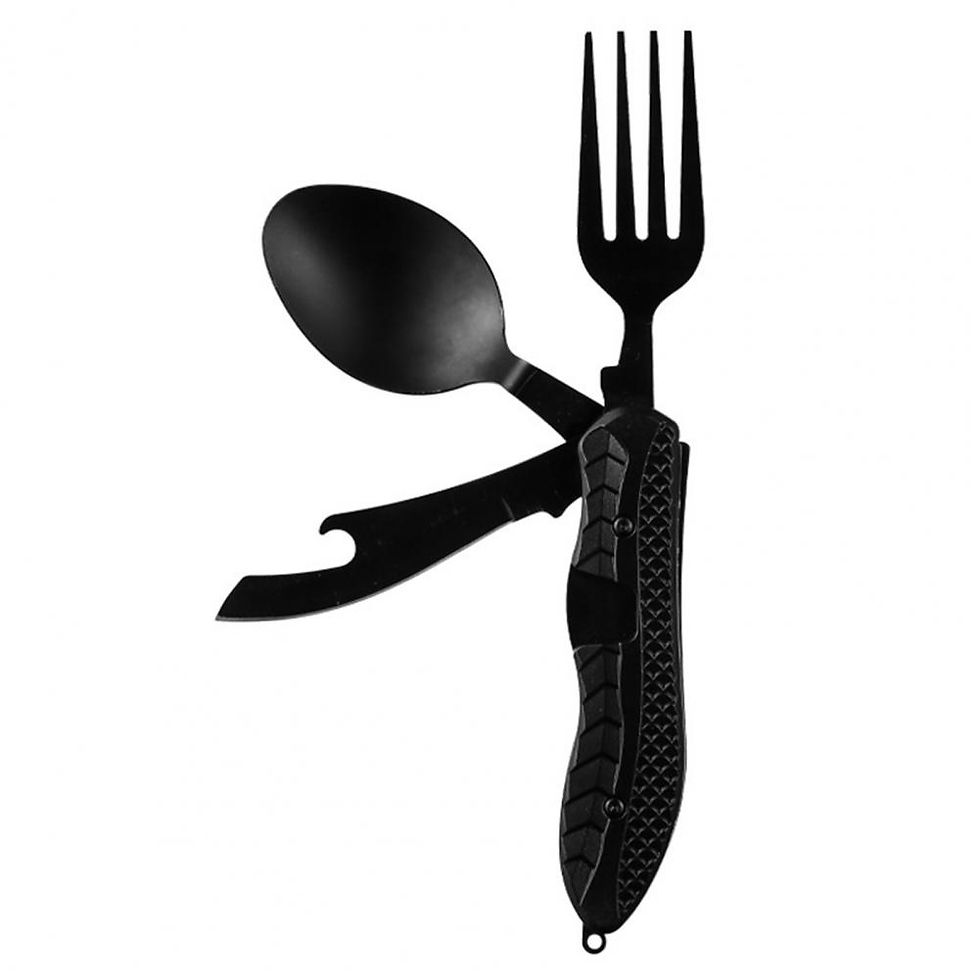 Thumbnail: Outdoor Folding Stainless Steel Cutlery 