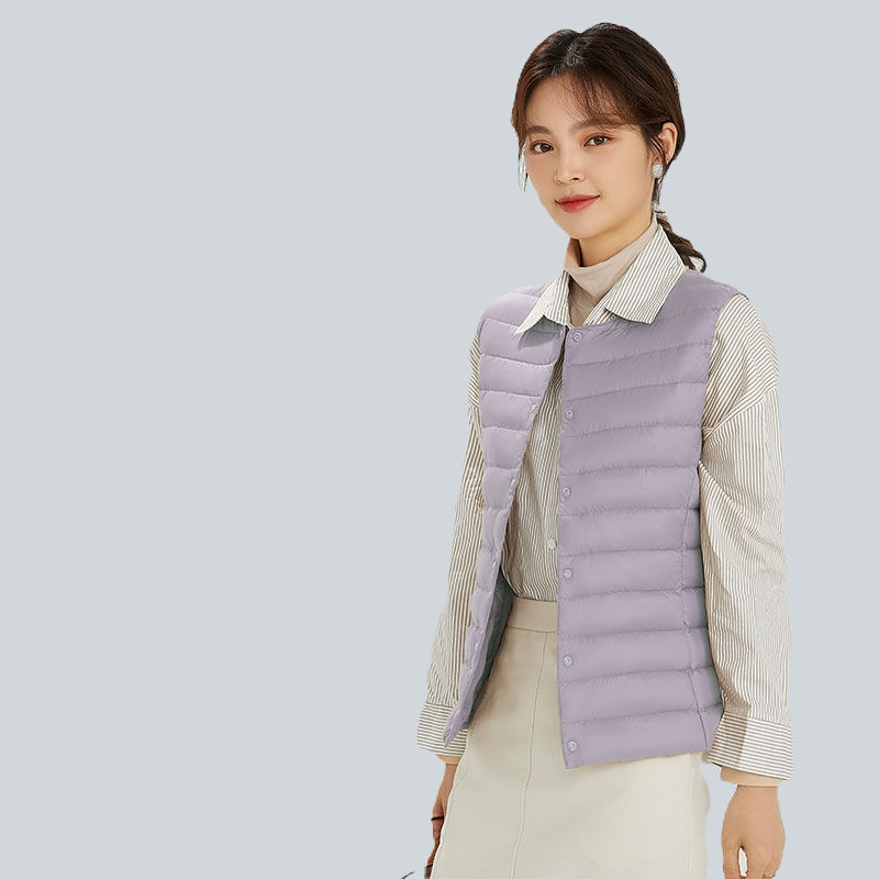 Thumbnail: Sleeveless Down Jacket violet