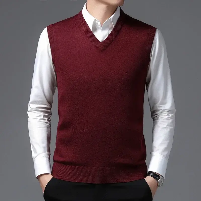 Thumbnail: Knitted Sleeveless Sweater Vest